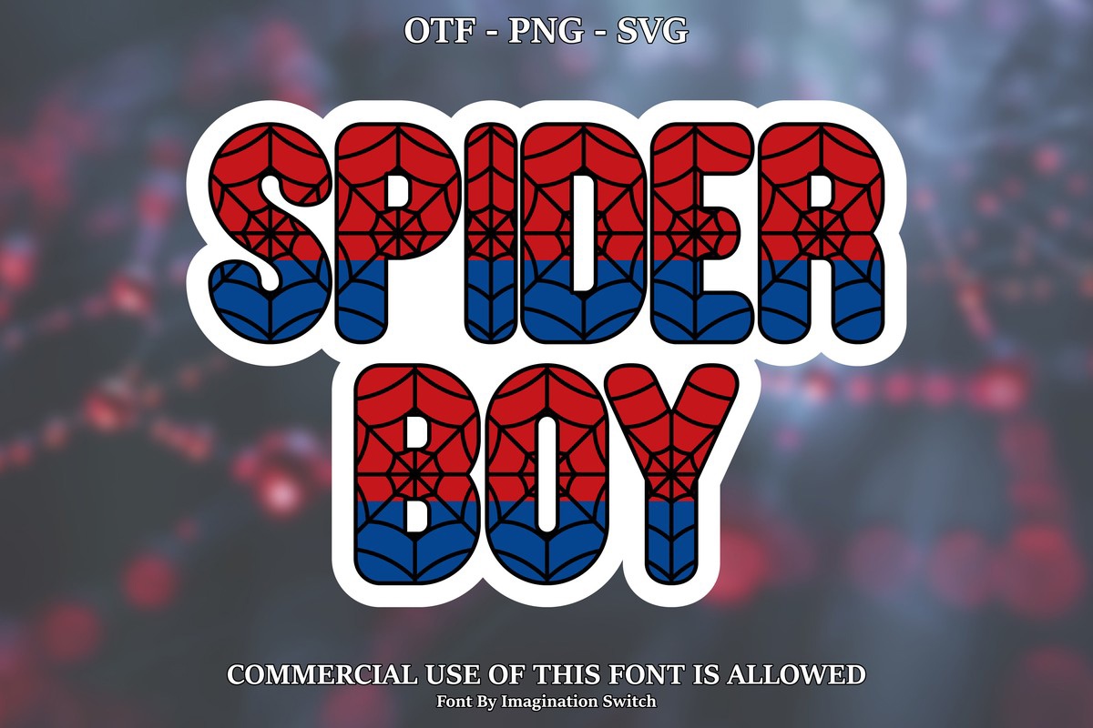 Ejemplo de fuente Spider Boy