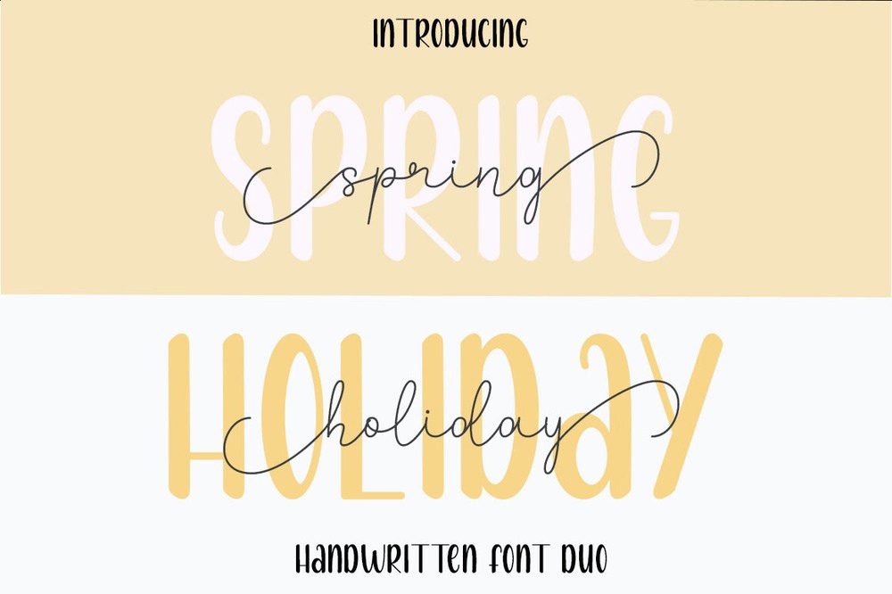 Ejemplo de fuente Spring Holiday Regular