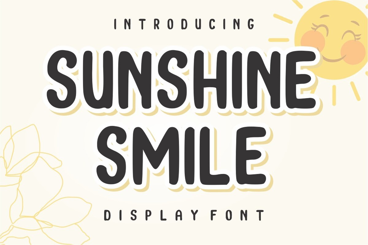 Ejemplo de fuente Sunshine Smile Regular