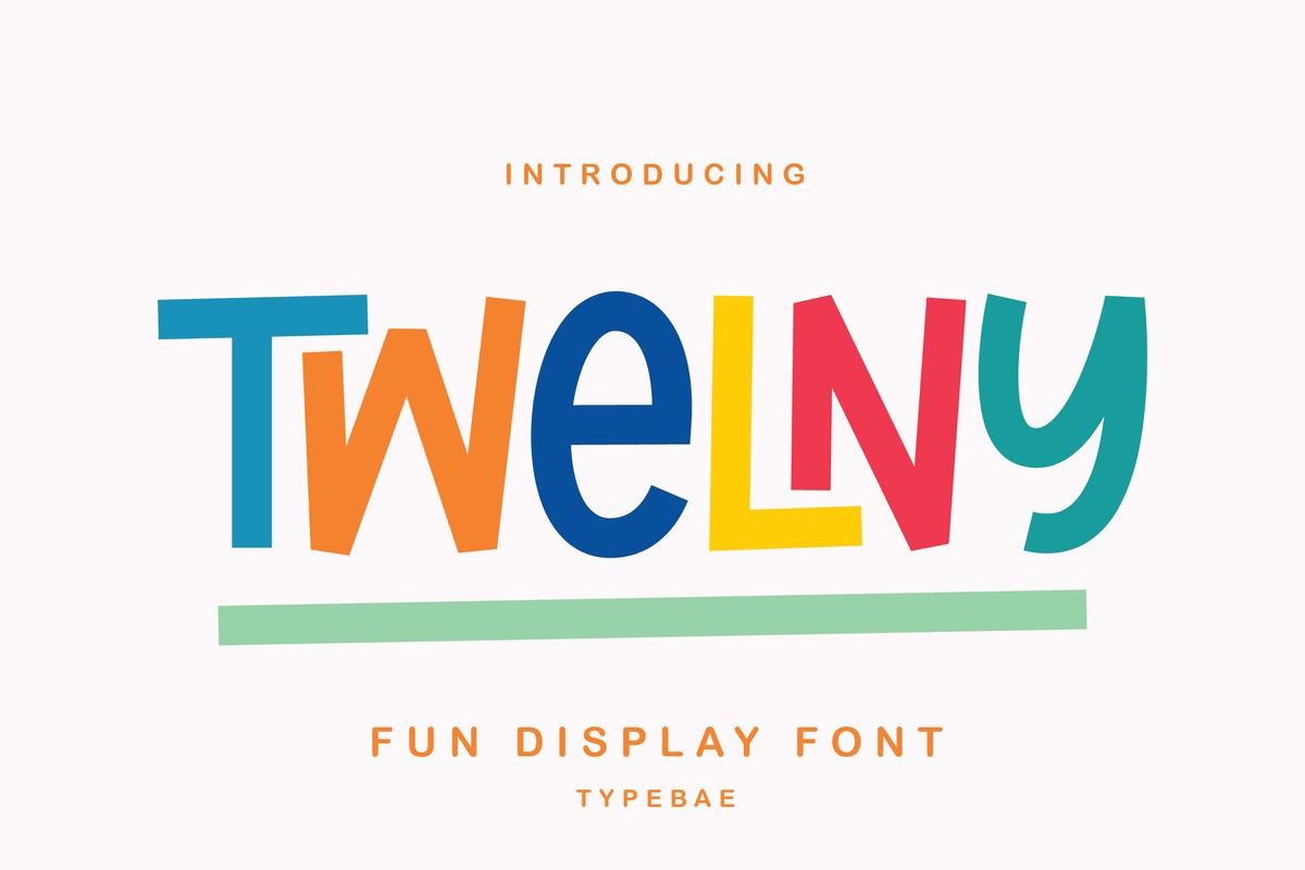 Ejemplo de fuente Twelny Ligature