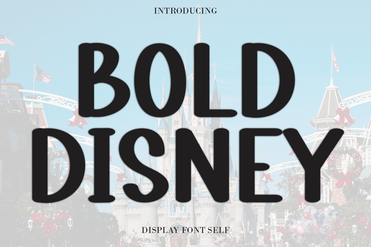 Ejemplo de fuente Bold Disney Regular