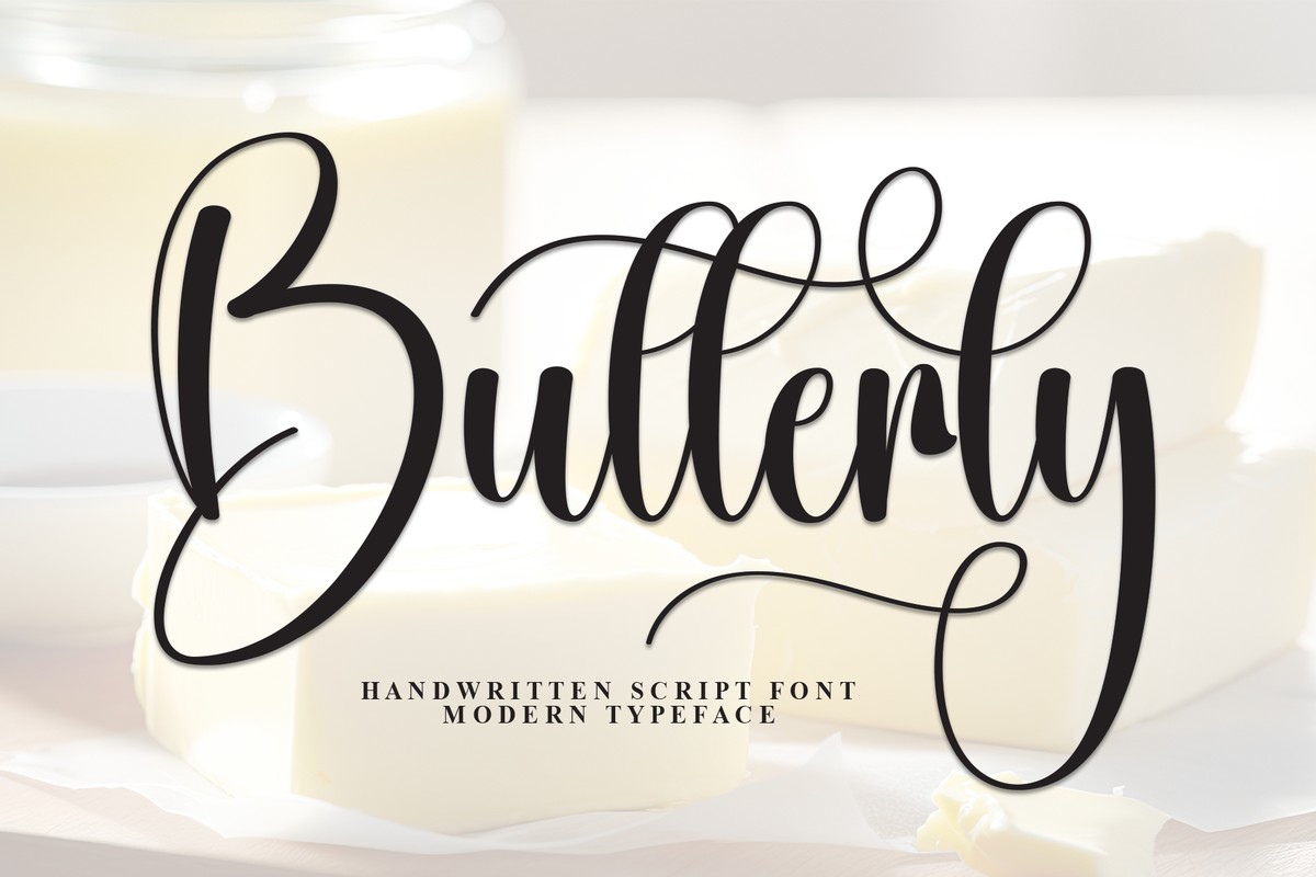 Ejemplo de fuente Butterly