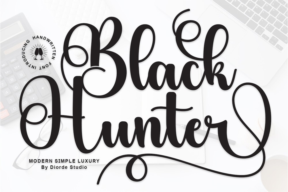 Ejemplo de fuente Black Hunter Regular