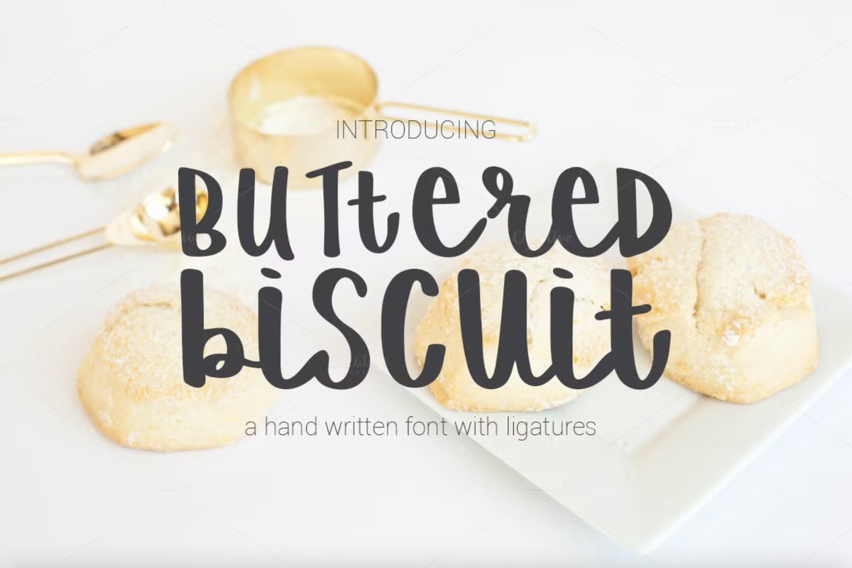 Ejemplo de fuente Buttered Biscuit