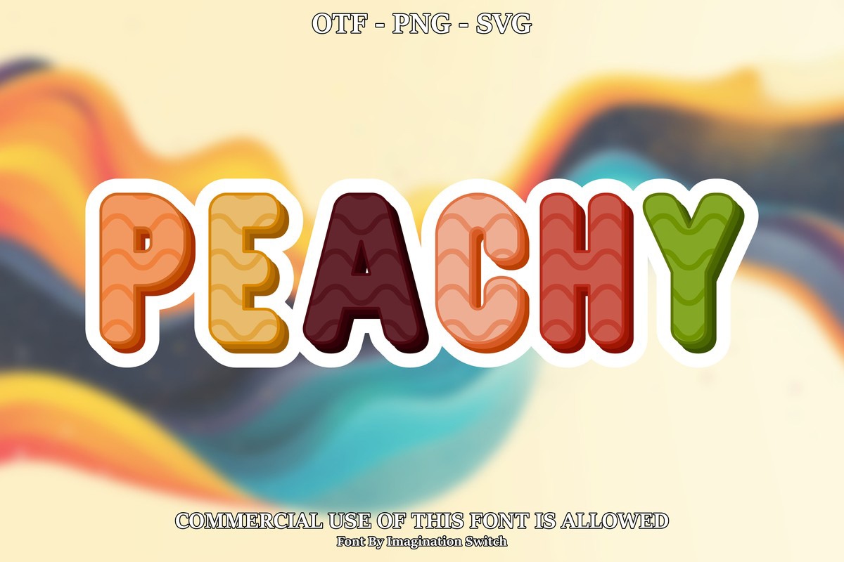 Ejemplo de fuente Peachy 5