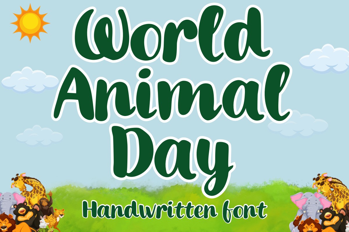 Ejemplo de fuente World Animal Day Regular