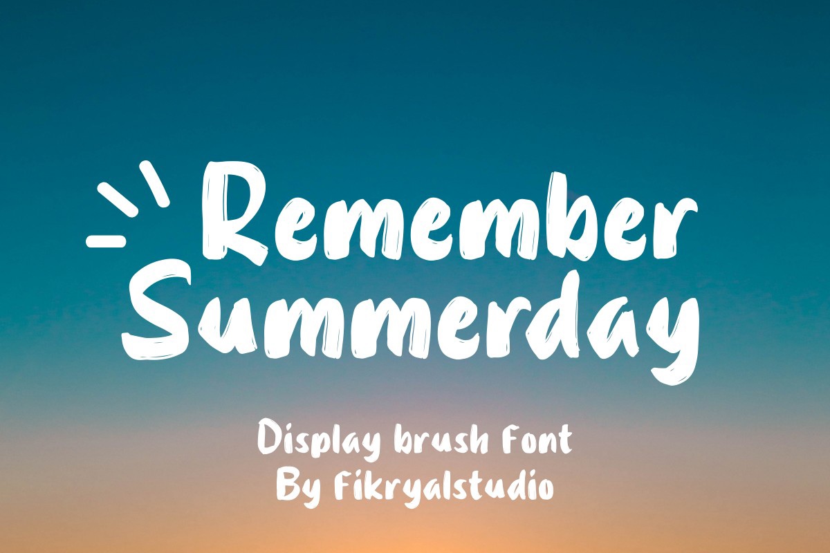 Ejemplo de fuente Remember Summerday