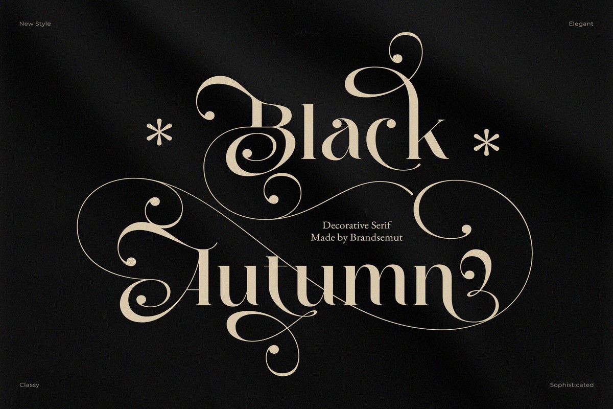 Ejemplo de fuente Black Autumn