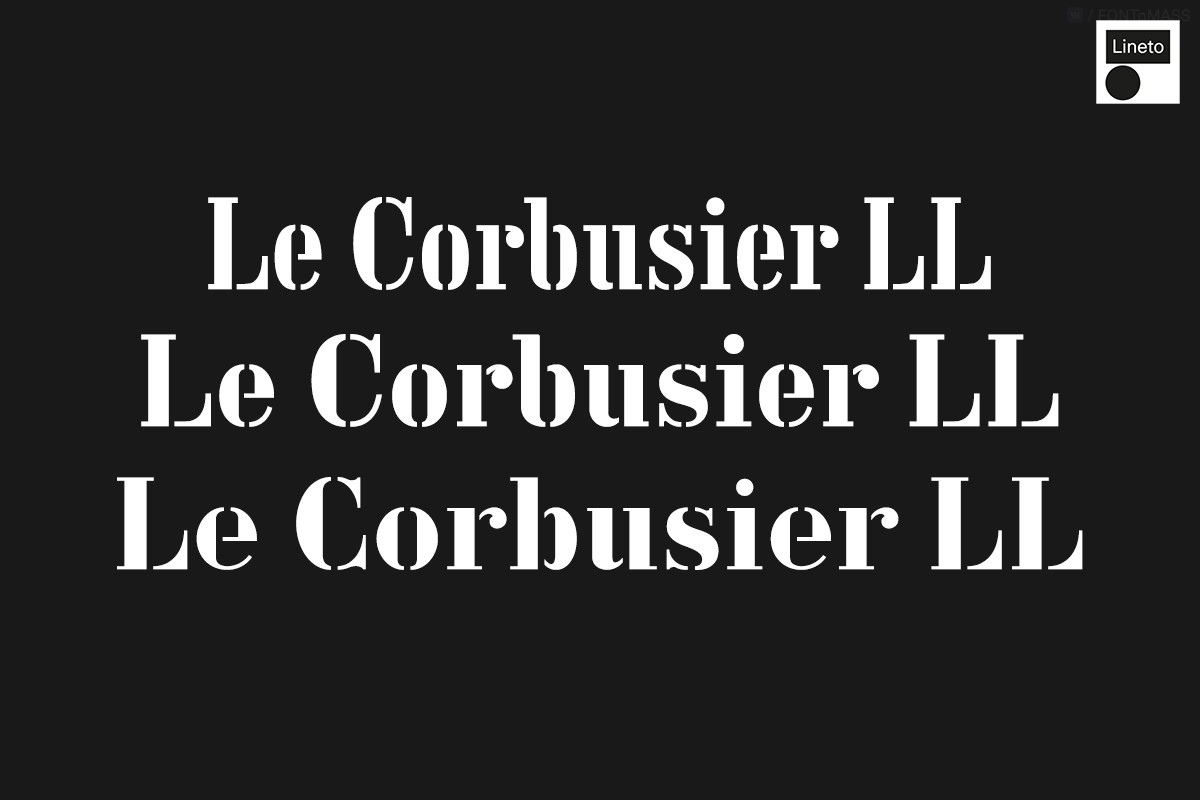 Ejemplo de fuente Le Corbusier LL Condensed