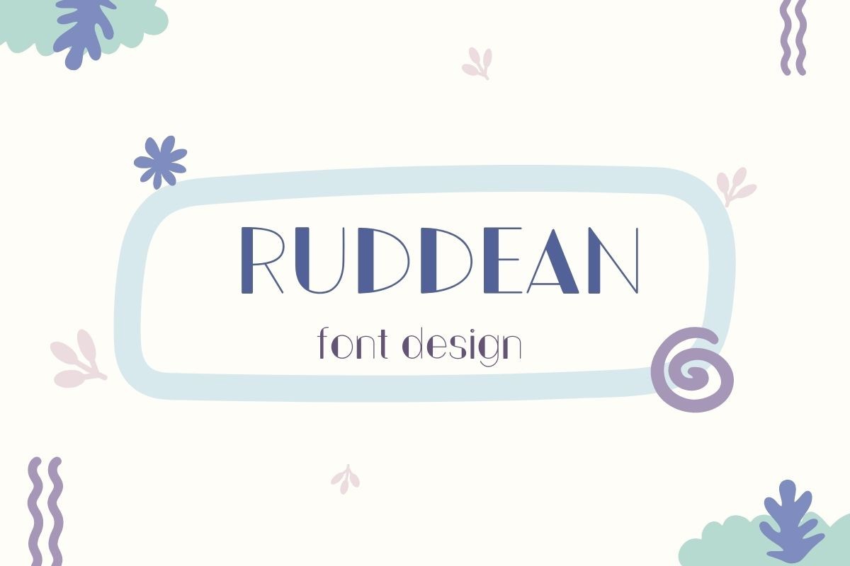 Ejemplo de fuente Ruddean Regular