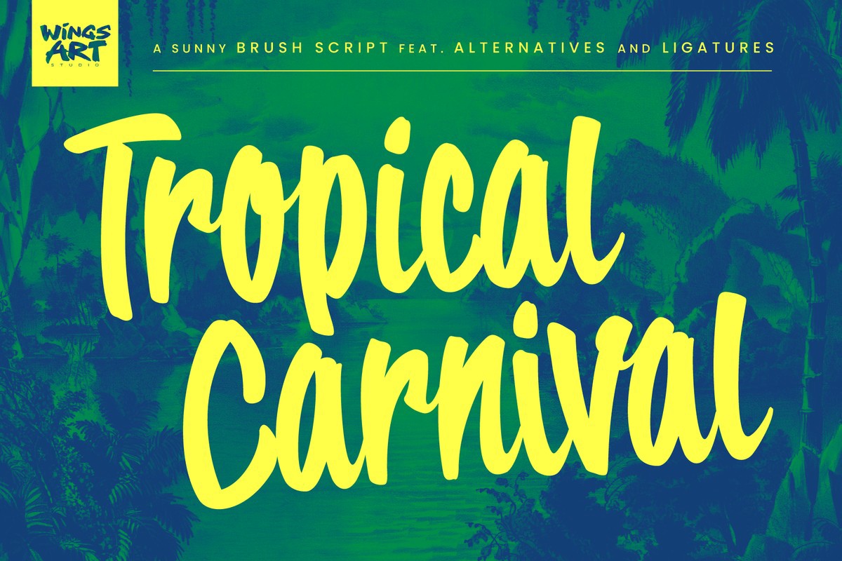 Ejemplo de fuente Tropical Carnival