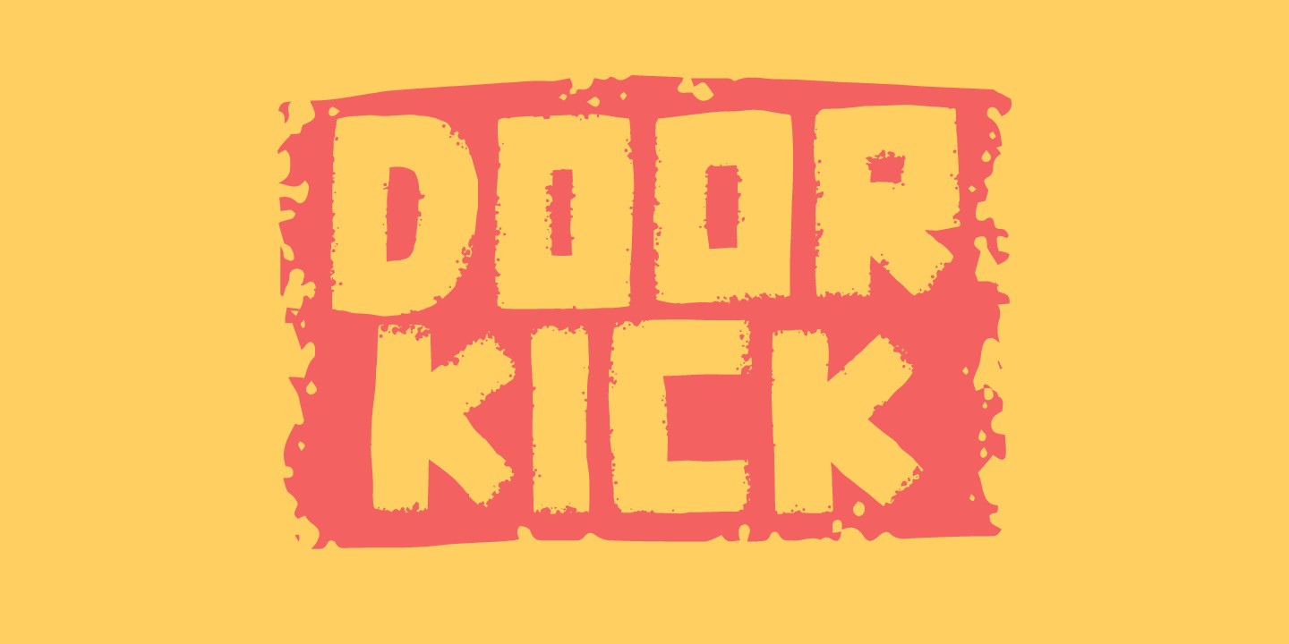 Ejemplo de fuente Doorkick Regular