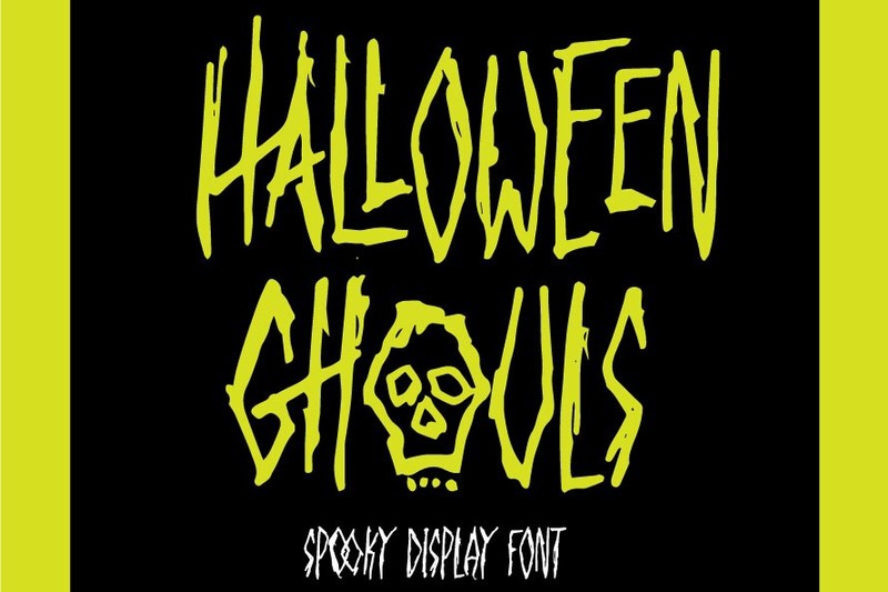 Ejemplo de fuente Halloween Ghouls Regular