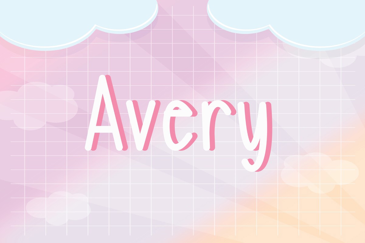 Ejemplo de fuente Avery