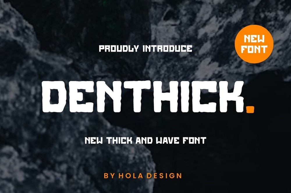 Ejemplo de fuente Denthick Regular