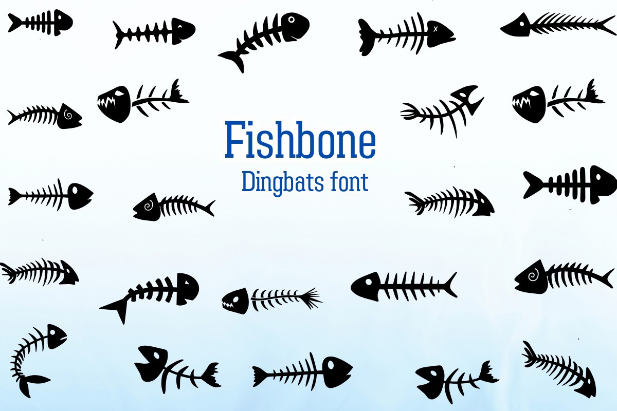 Ejemplo de fuente Fishbone Regular