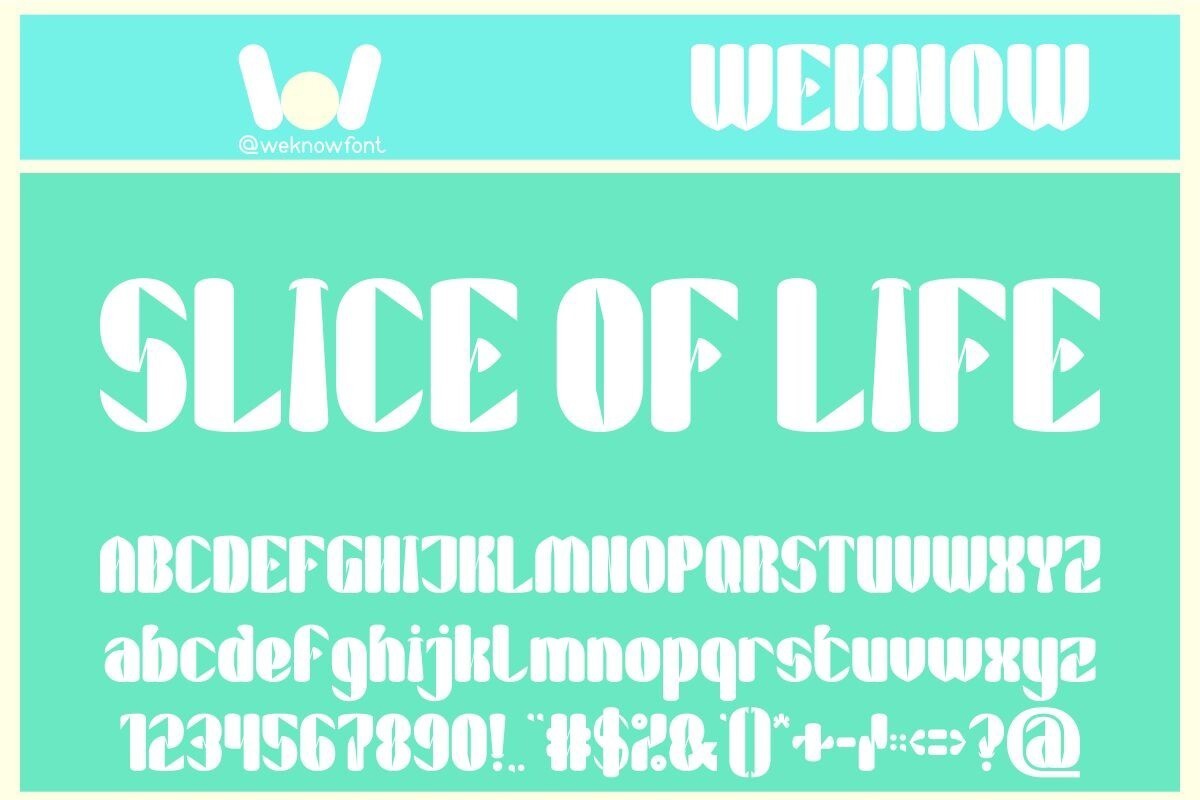 Ejemplo de fuente Slice of Life Hollow