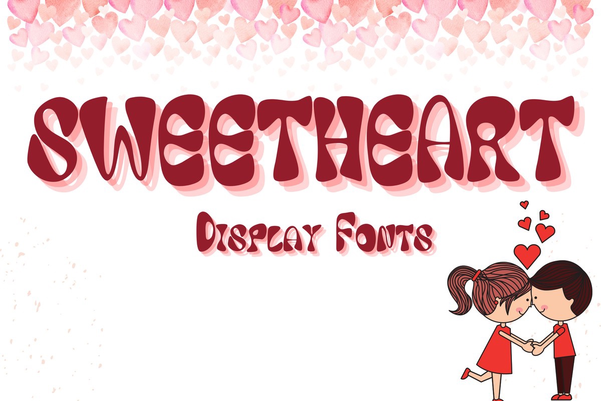 Ejemplo de fuente Sweetheart Regular