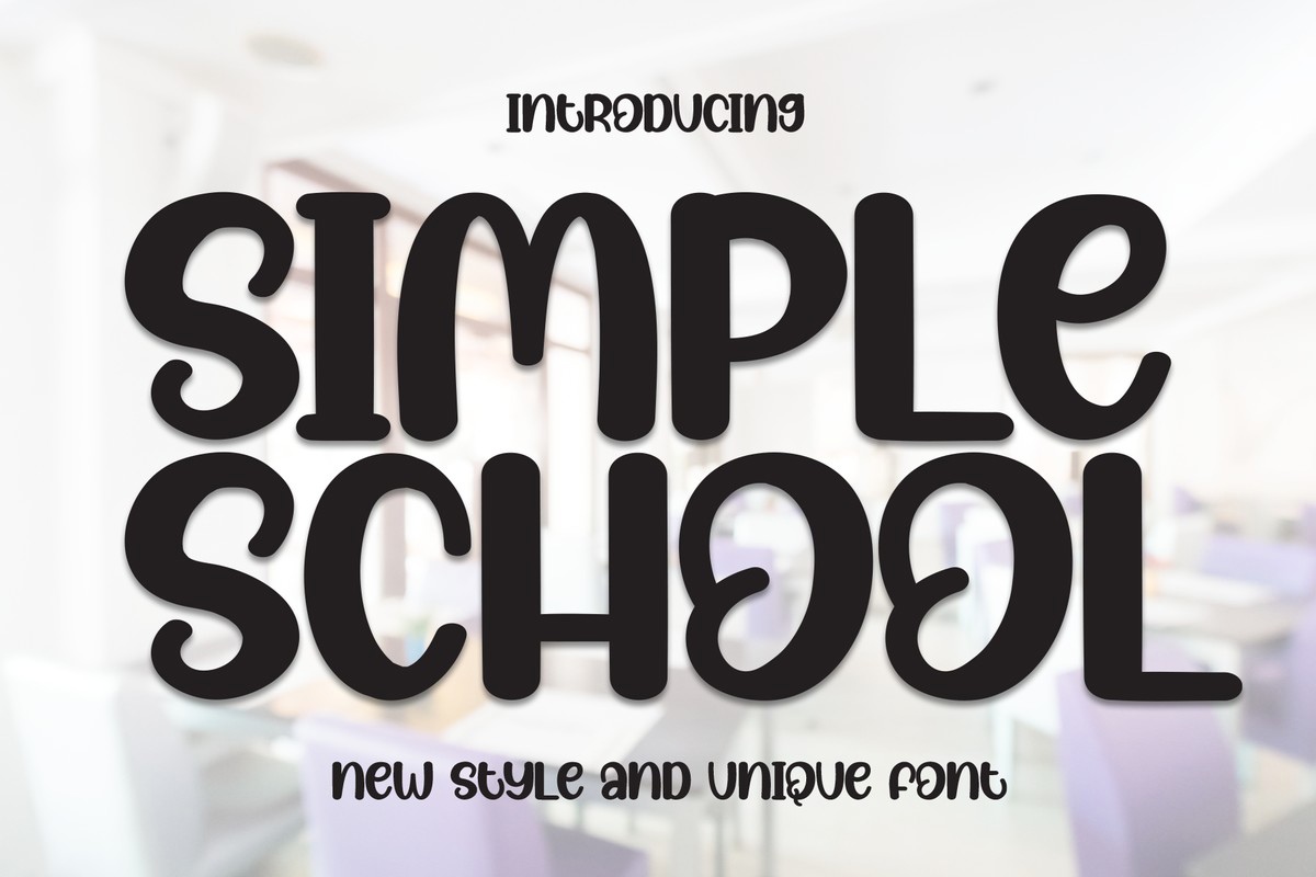 Ejemplo de fuente Simple School Regular