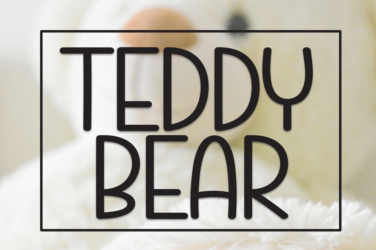 Ejemplo de fuente Teddy Bear Regular