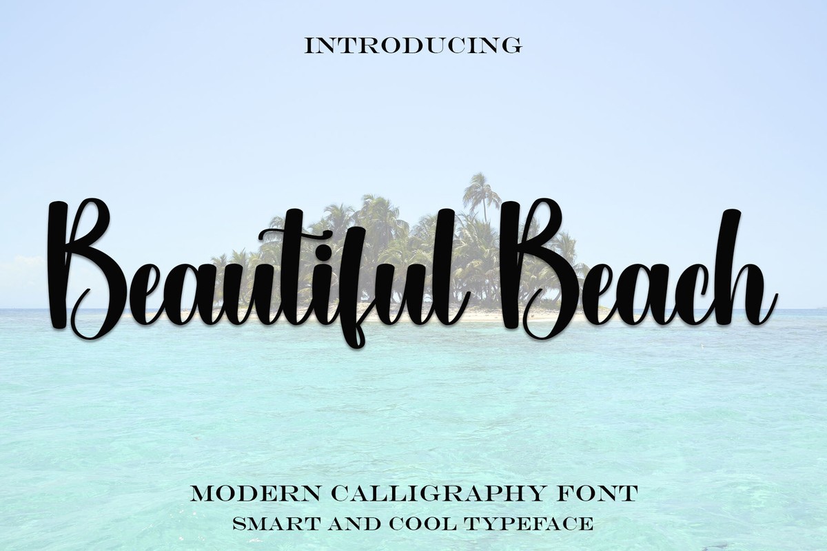 Ejemplo de fuente Beautiful Beach Regular