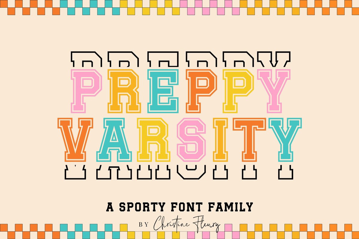 Ejemplo de fuente CF-Preppy Varsity