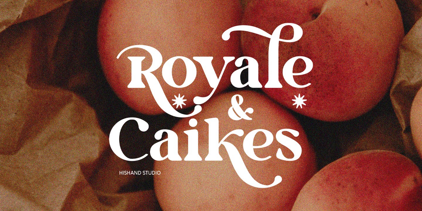 Ejemplo de fuente Royale & Caikes Italic