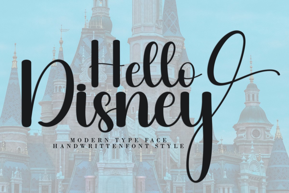 Ejemplo de fuente Hello Disney Regular