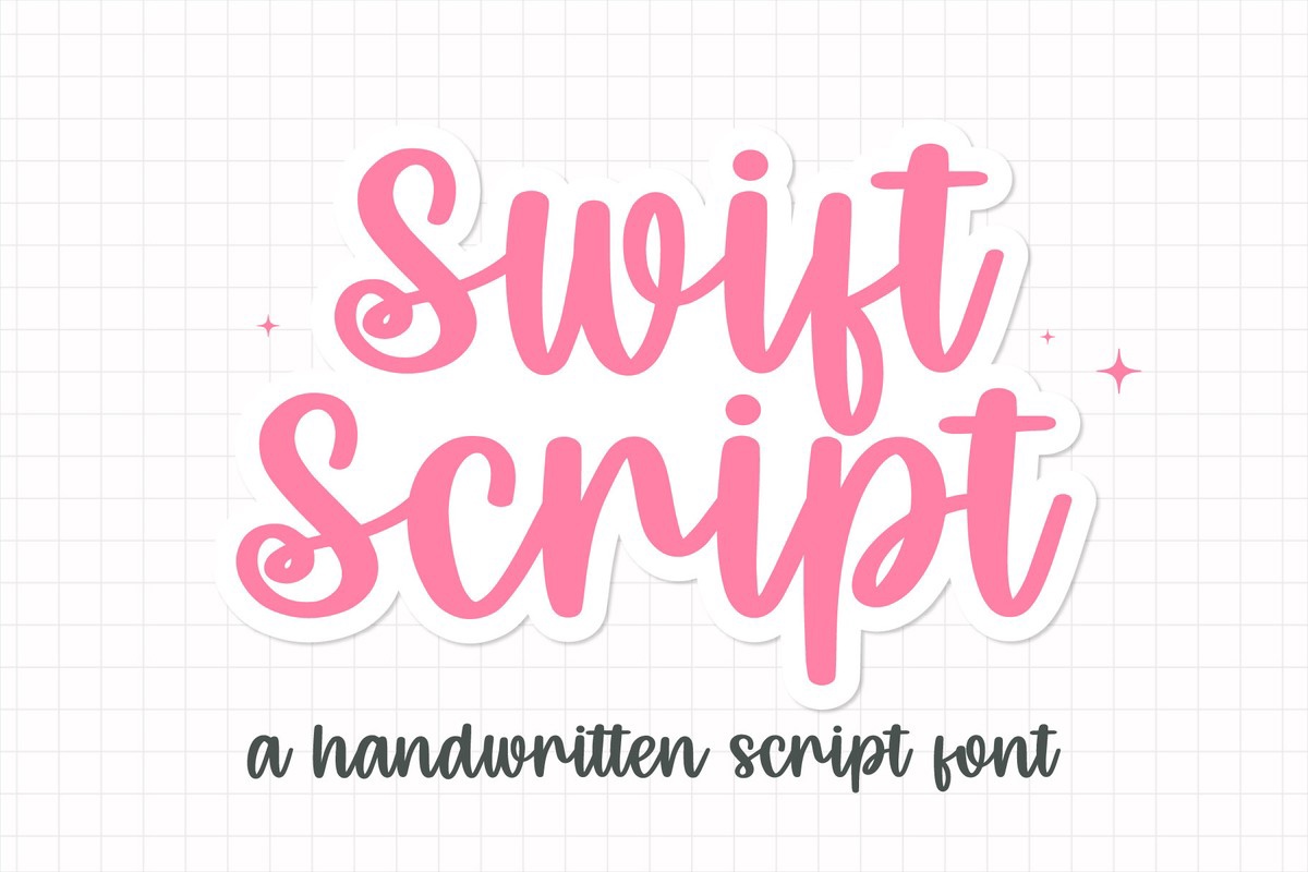 Ejemplo de fuente Swift Script Regular