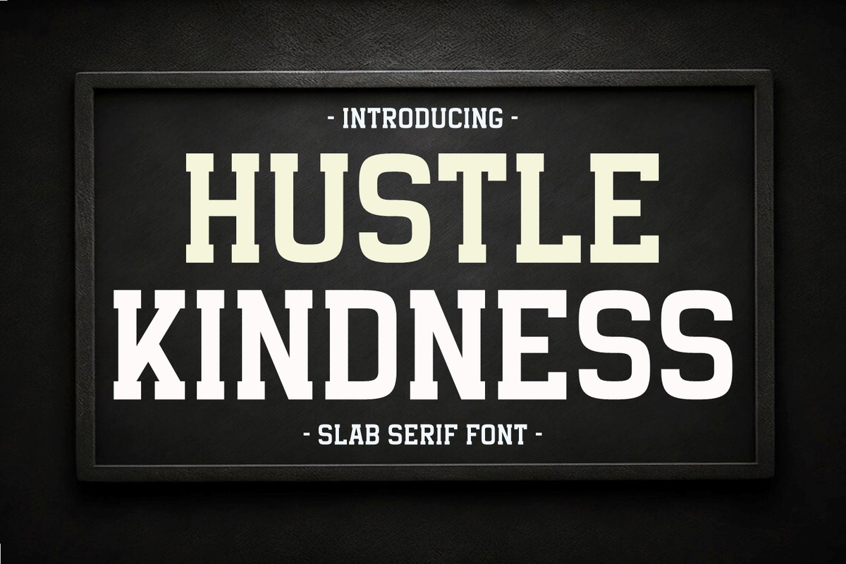 Ejemplo de fuente Hustle Kindness