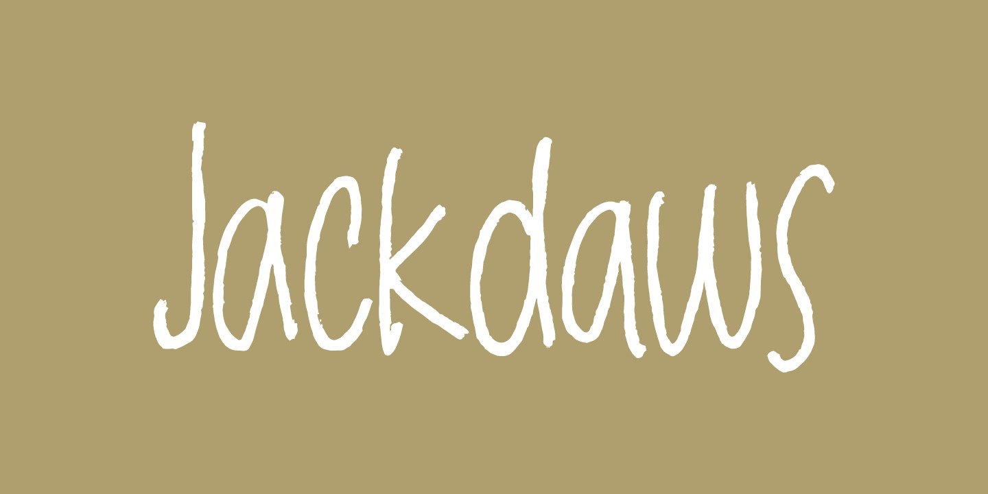 Ejemplo de fuente Jackdaws Italic