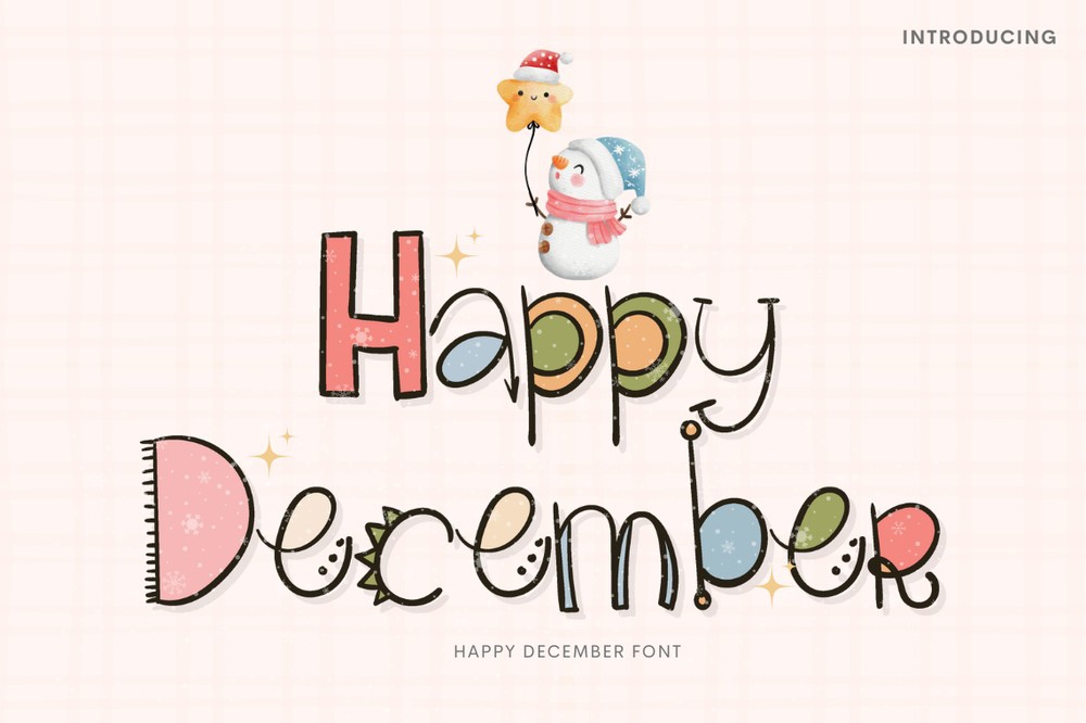 Ejemplo de fuente Happy December Regular