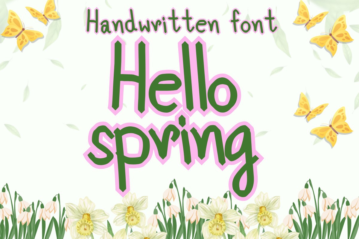 Ejemplo de fuente Hello Spring Regular