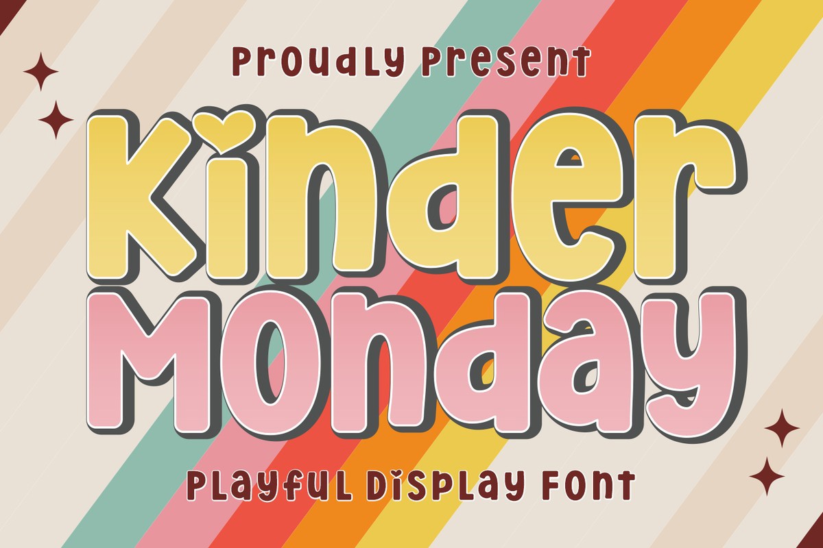 Ejemplo de fuente Kinder Monday Regular