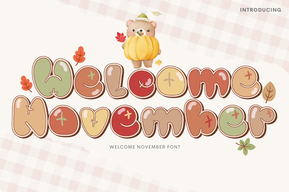 Ejemplo de fuente Welcome November Regular