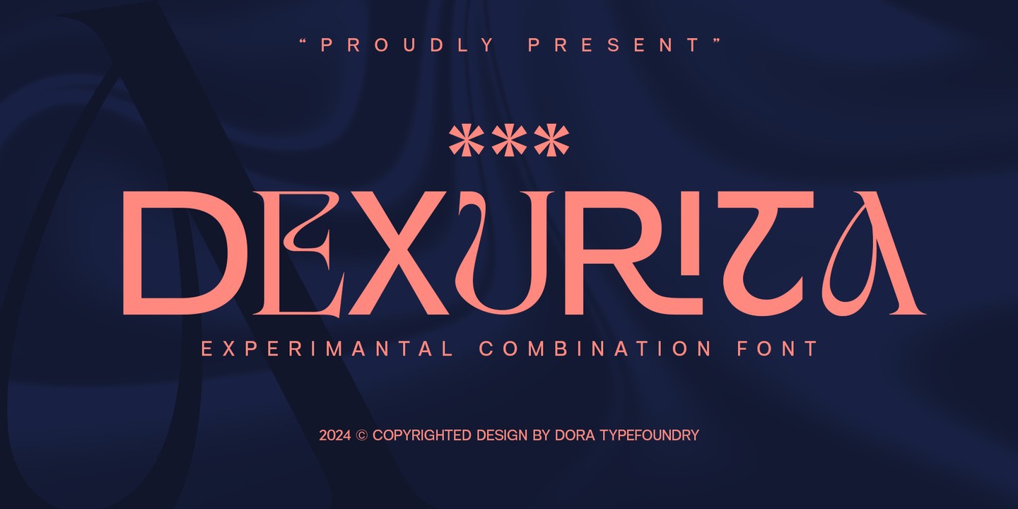 Ejemplo de fuente Dexurita Italic