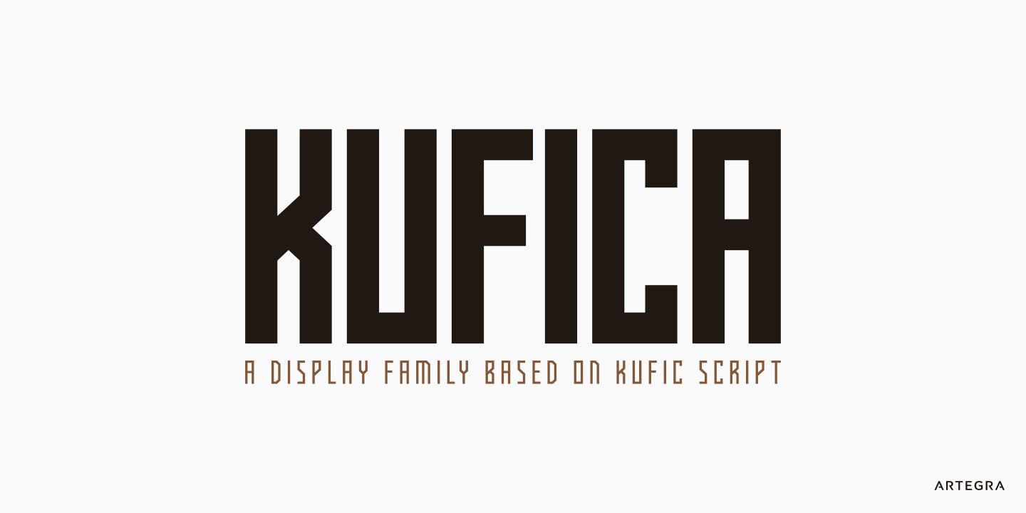 Ejemplo de fuente Kufica Italic