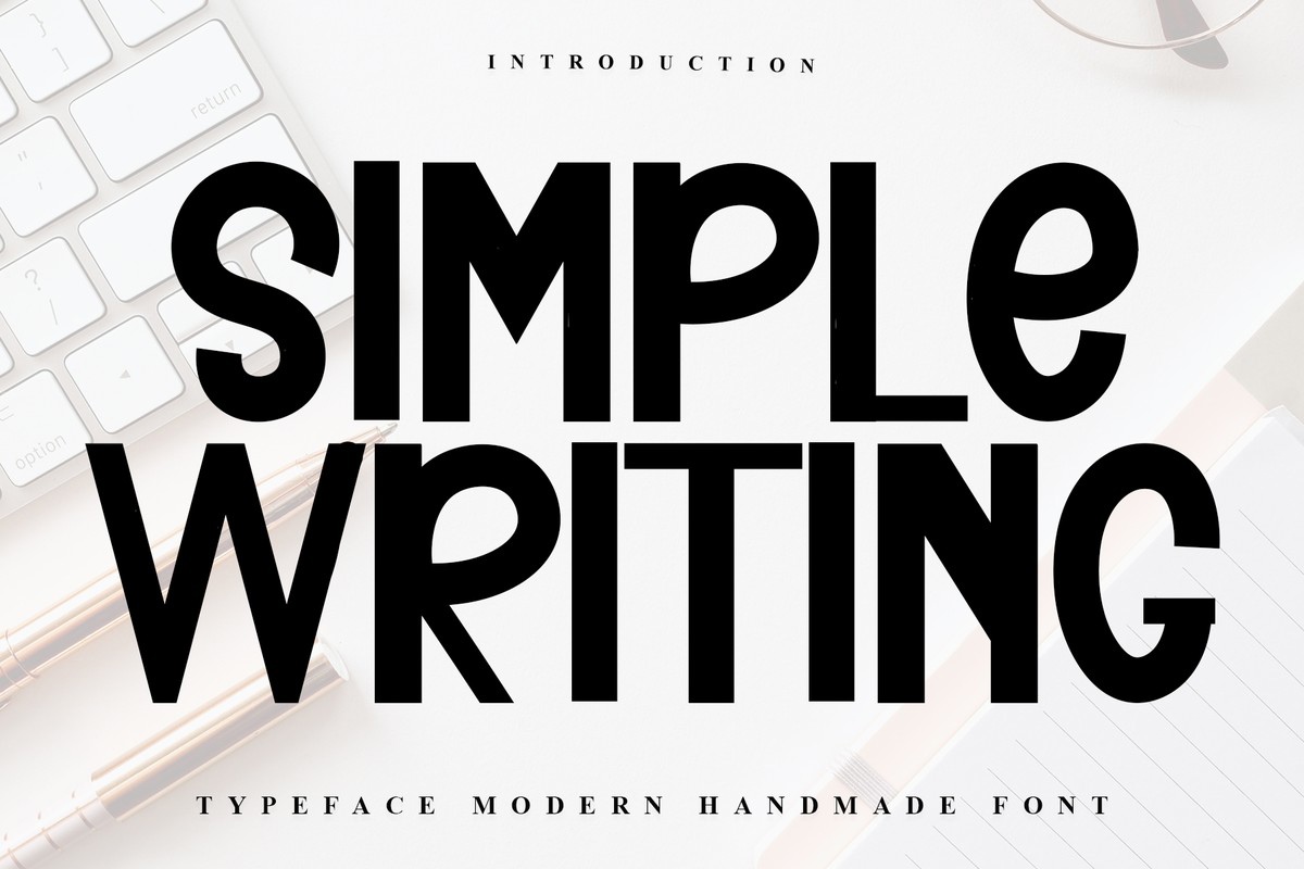 Ejemplo de fuente Simple Writing Regular