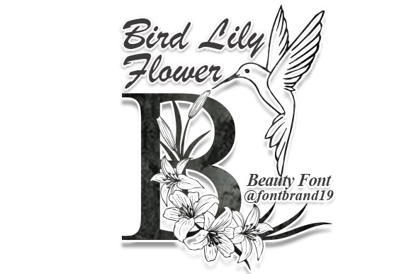 Ejemplo de fuente Bird Lily Flower Regular