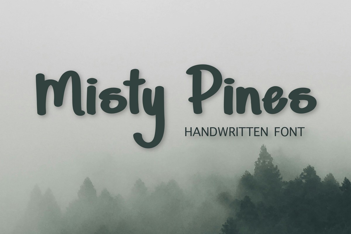 Ejemplo de fuente Misty Pines