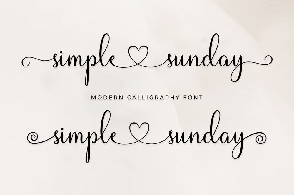 Ejemplo de fuente Simple Sunday Regular