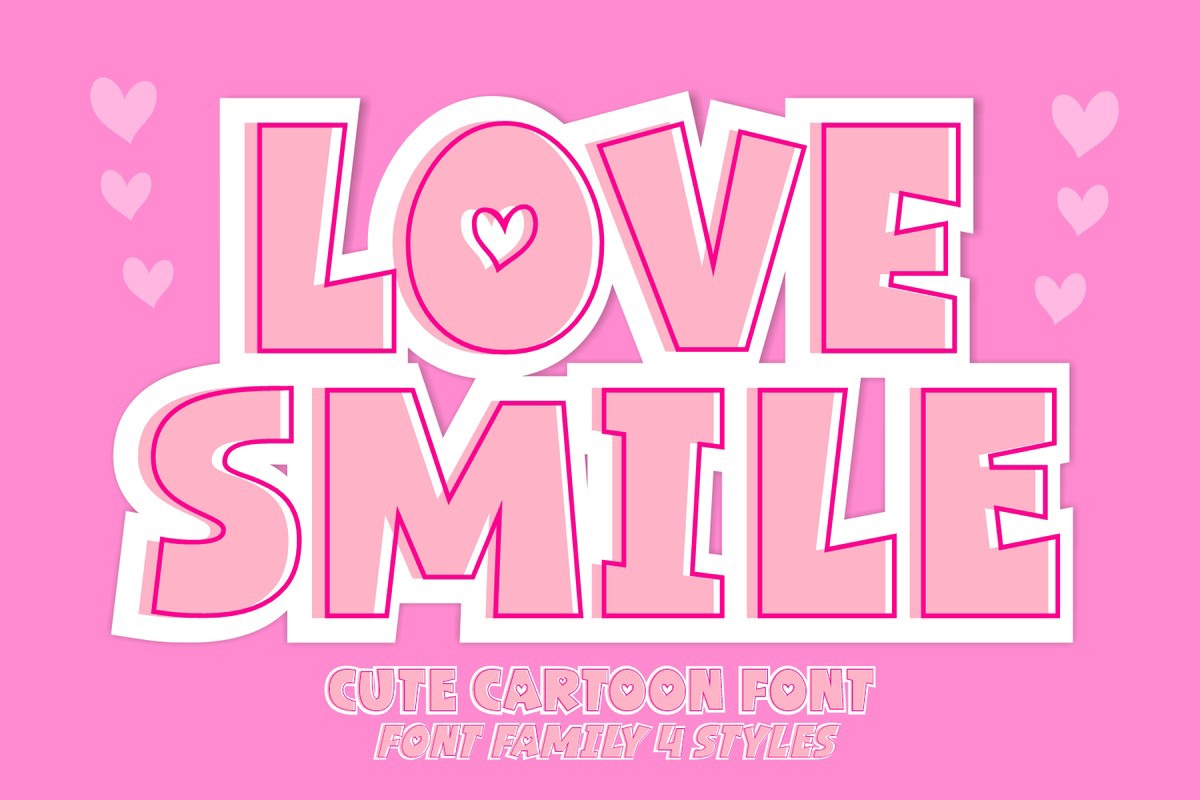 Ejemplo de fuente Love Smile