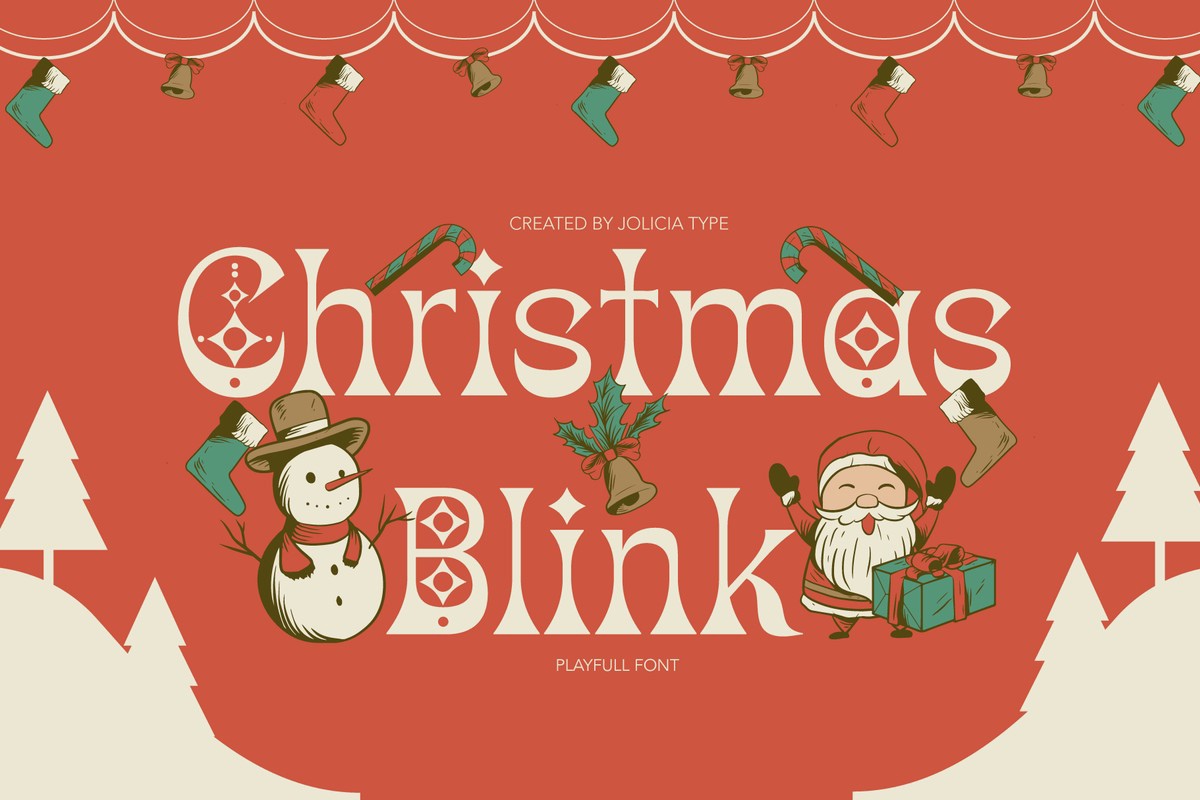 Ejemplo de fuente Christmas Blink Regular