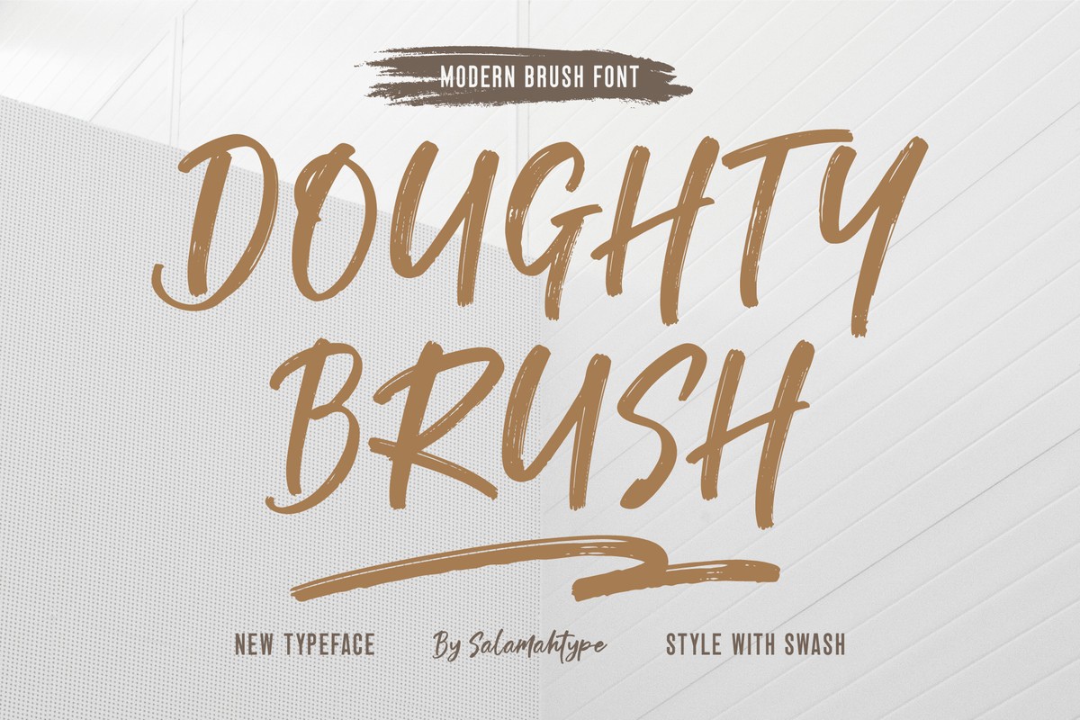 Ejemplo de fuente Doughty Brush