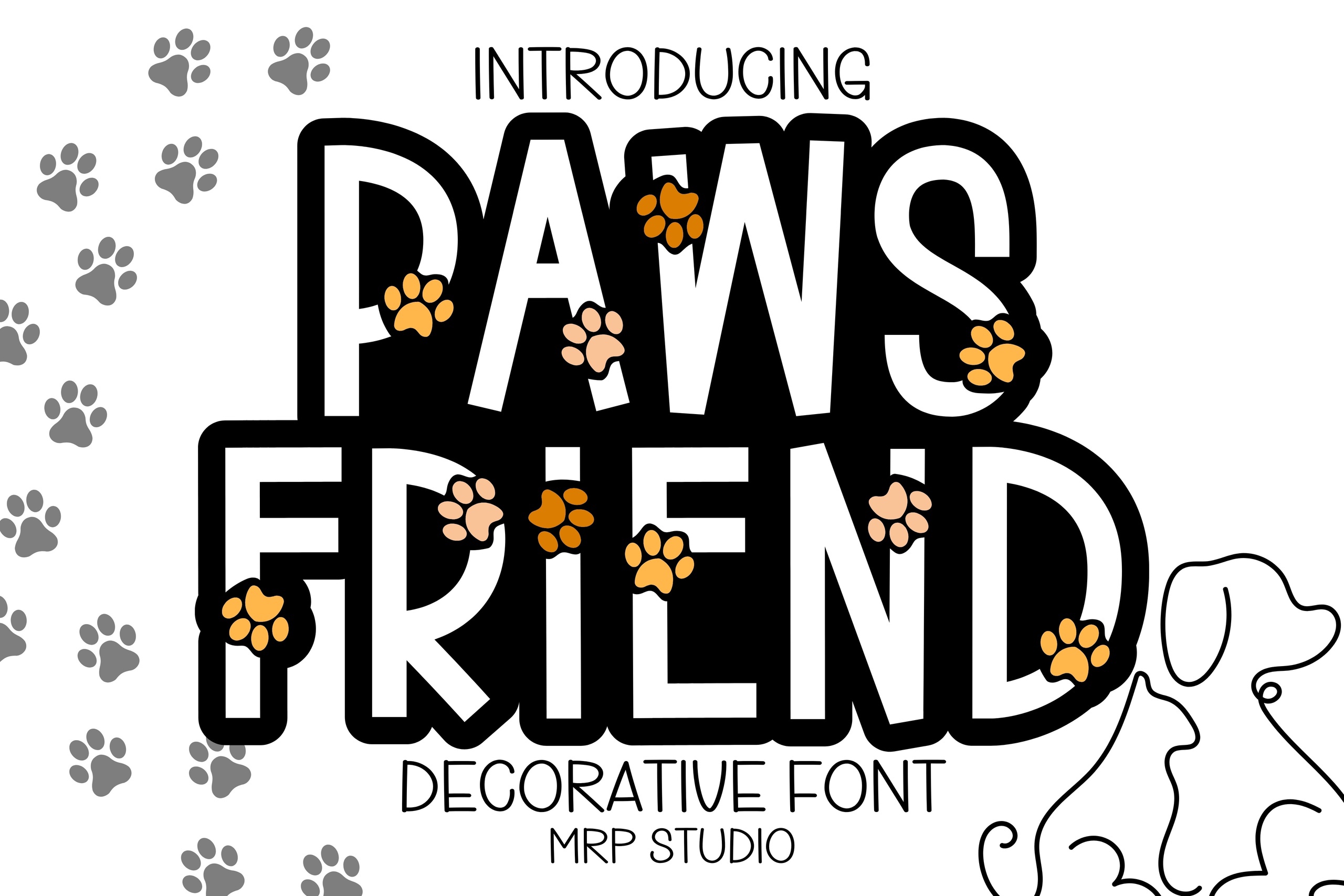 Ejemplo de fuente Paws Friend Regular