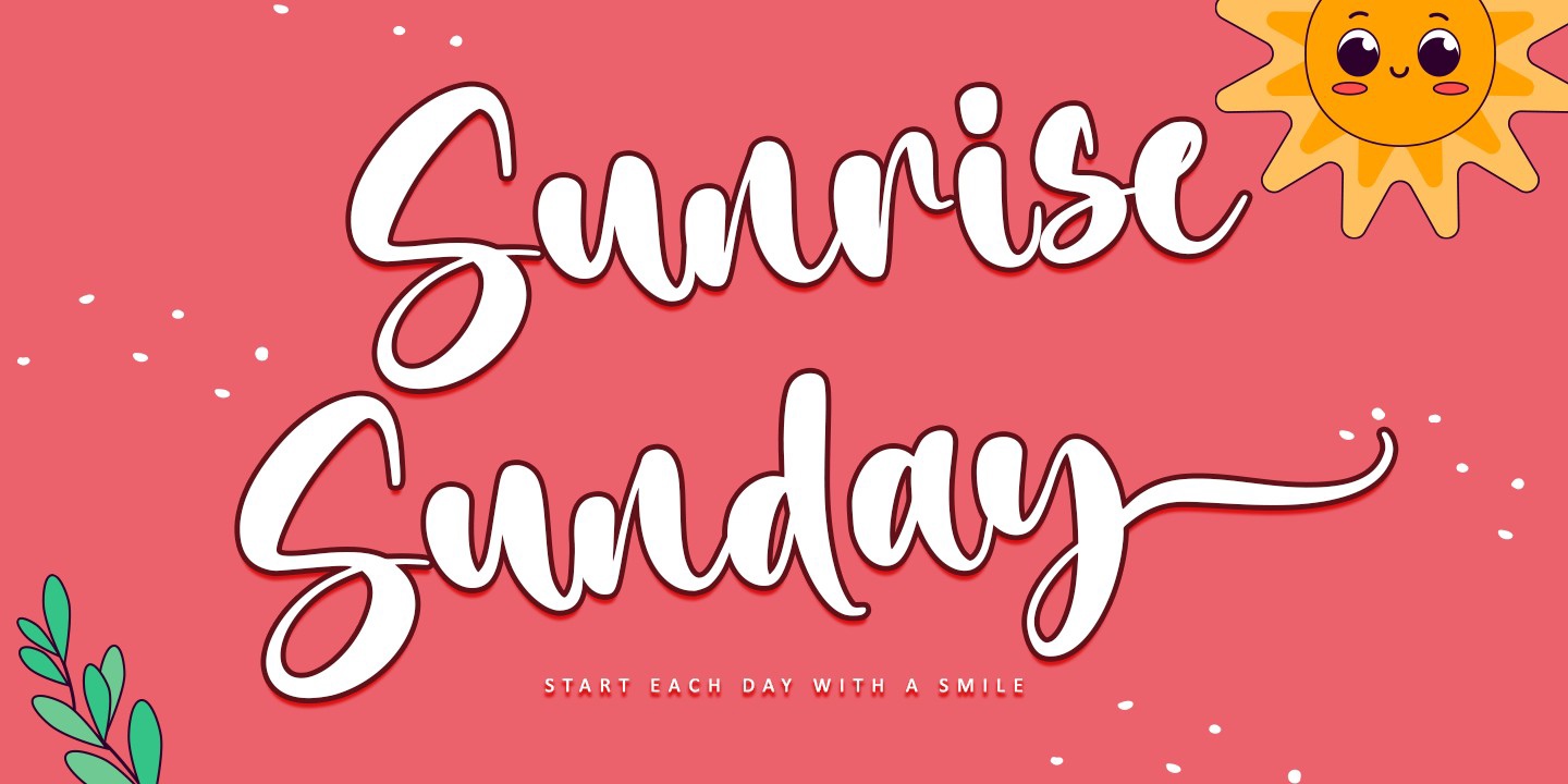 Ejemplo de fuente Sunrise Sunday Regular