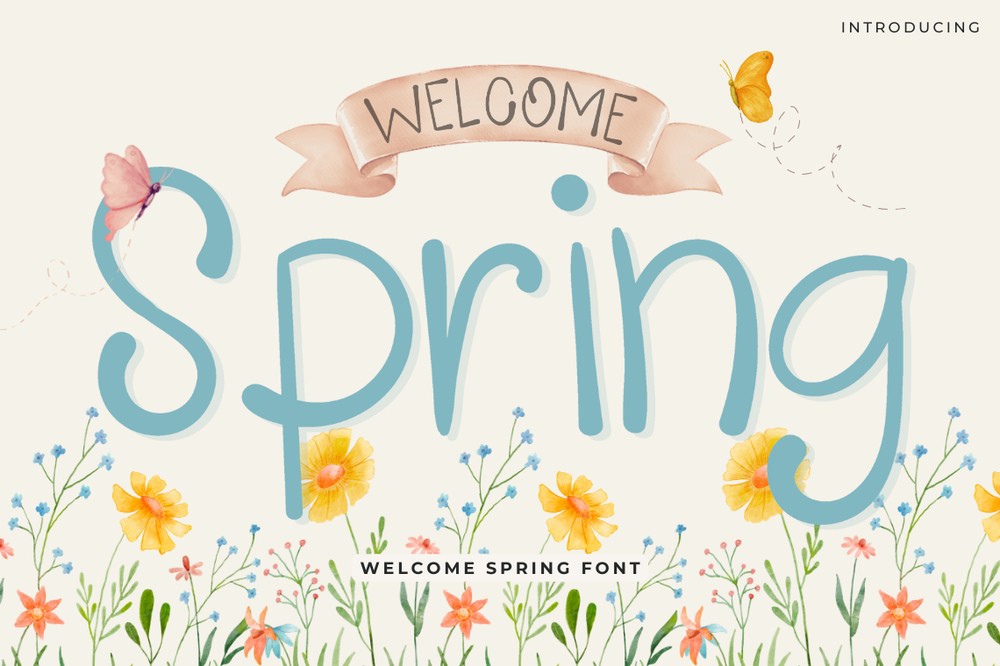 Ejemplo de fuente Welcome Spring