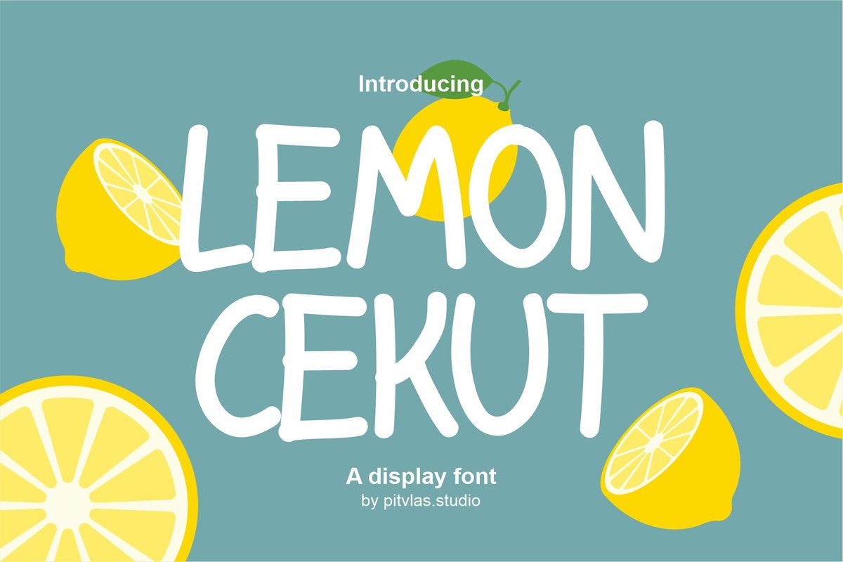 Ejemplo de fuente Lemon Cekut Regular