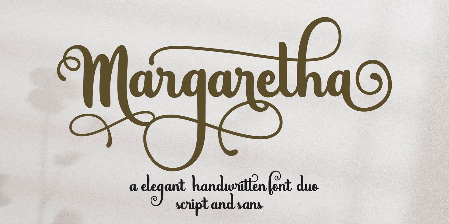 Ejemplo de fuente Margaretha Script