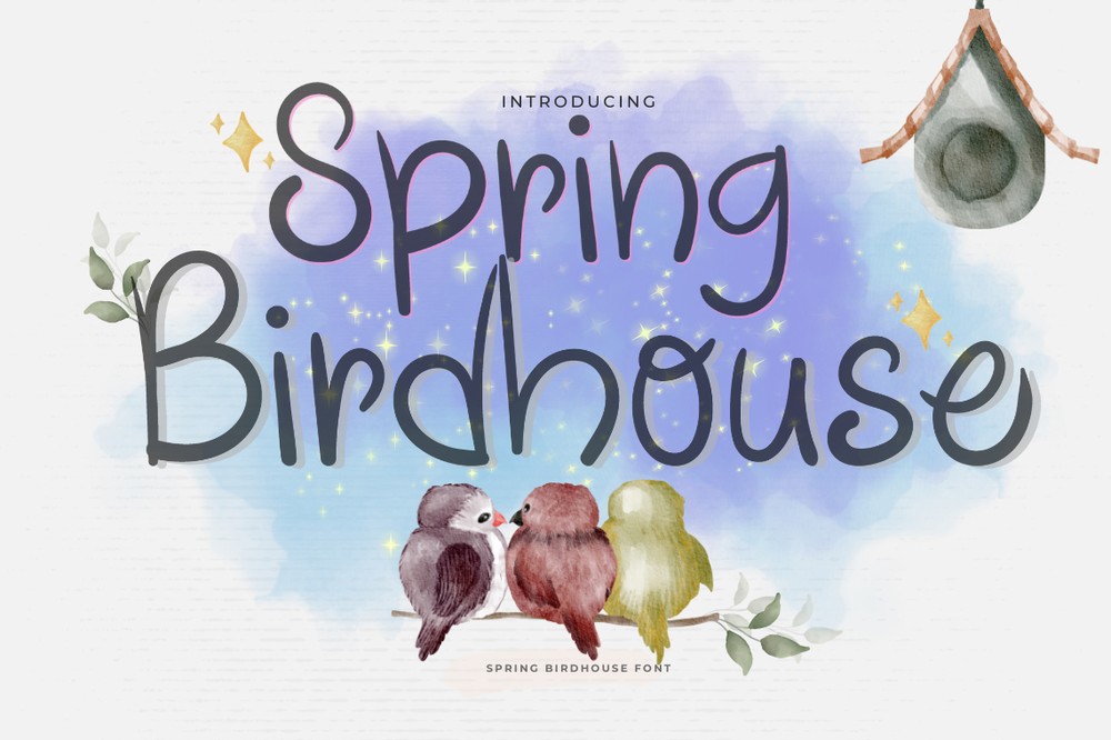 Ejemplo de fuente Spring Birdhouse